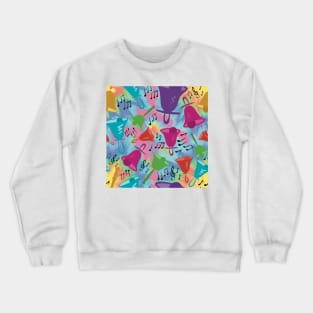 Colorful Handbells Tie Dye Pattern Crewneck Sweatshirt